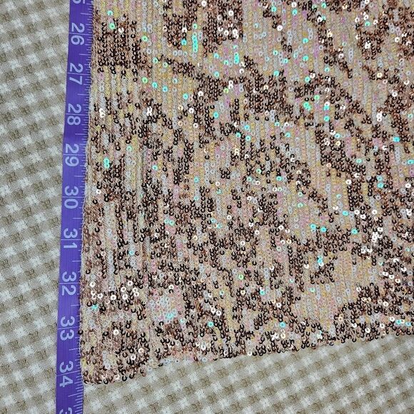 SHO Tadashi Shoji Rose Mist Sequin Cutout Taylor Swift Eras Look Sexy Jumpsuit - Picture 14 of 15